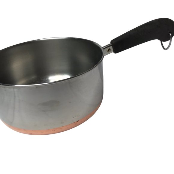 Revere Ware Revereware Large Saucepan 2 Qt 2 Quarts Copper Bottom No Lid - Picture 3 of 12